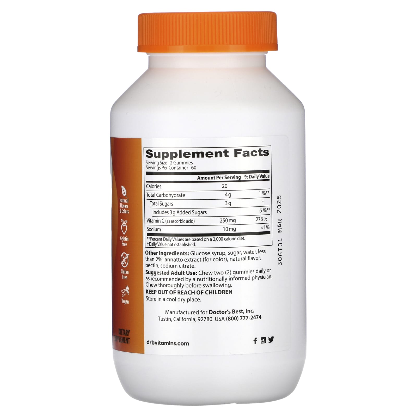 Vitamin C Gummies for Immune System Support | Doctor's Best - Image 2