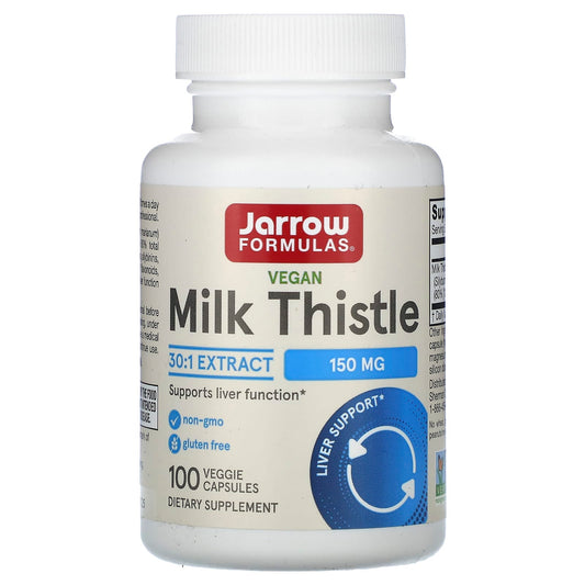 Vegan Milk Thistle 150mg 100 Capsules by Jarrow Formulas - Liver Support - Image 1