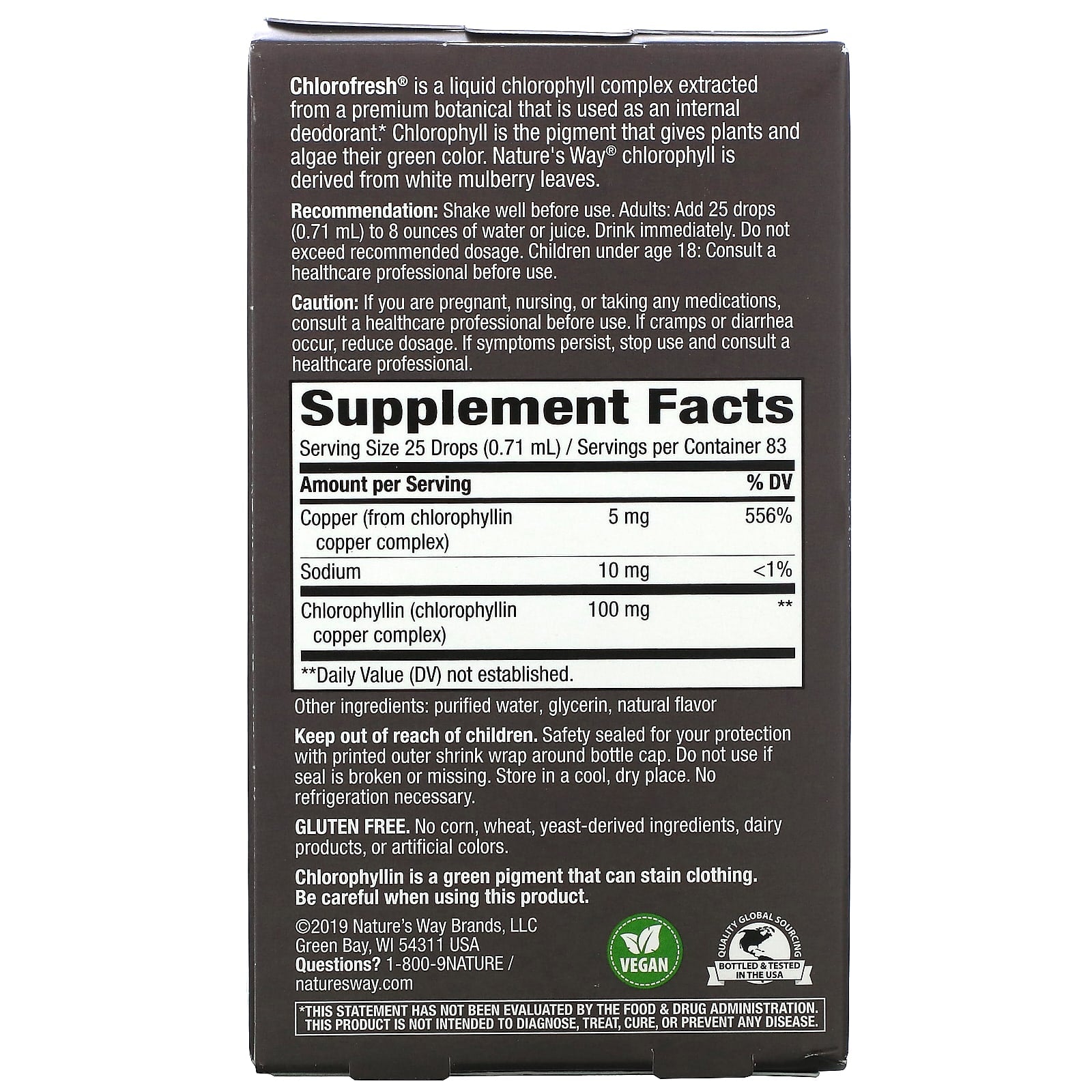 Nature's Way, Chlorofresh, Chlorophyll Drops, Mint, 2 fl oz (59 ml) - Image 2
