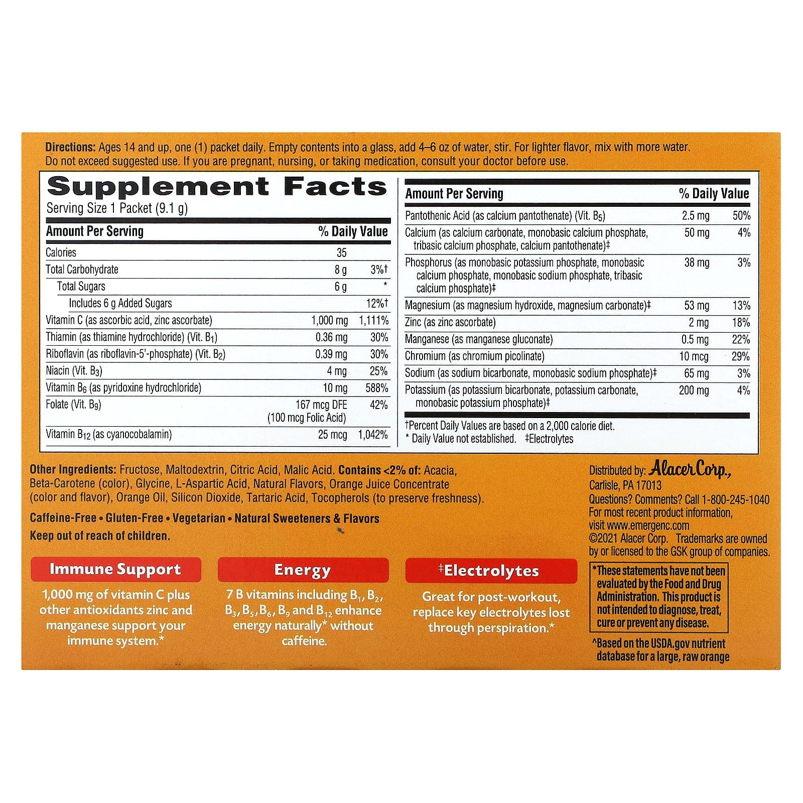 Boost Your Immune System with Emergen-C Super Orange Vitamin C - Image 2