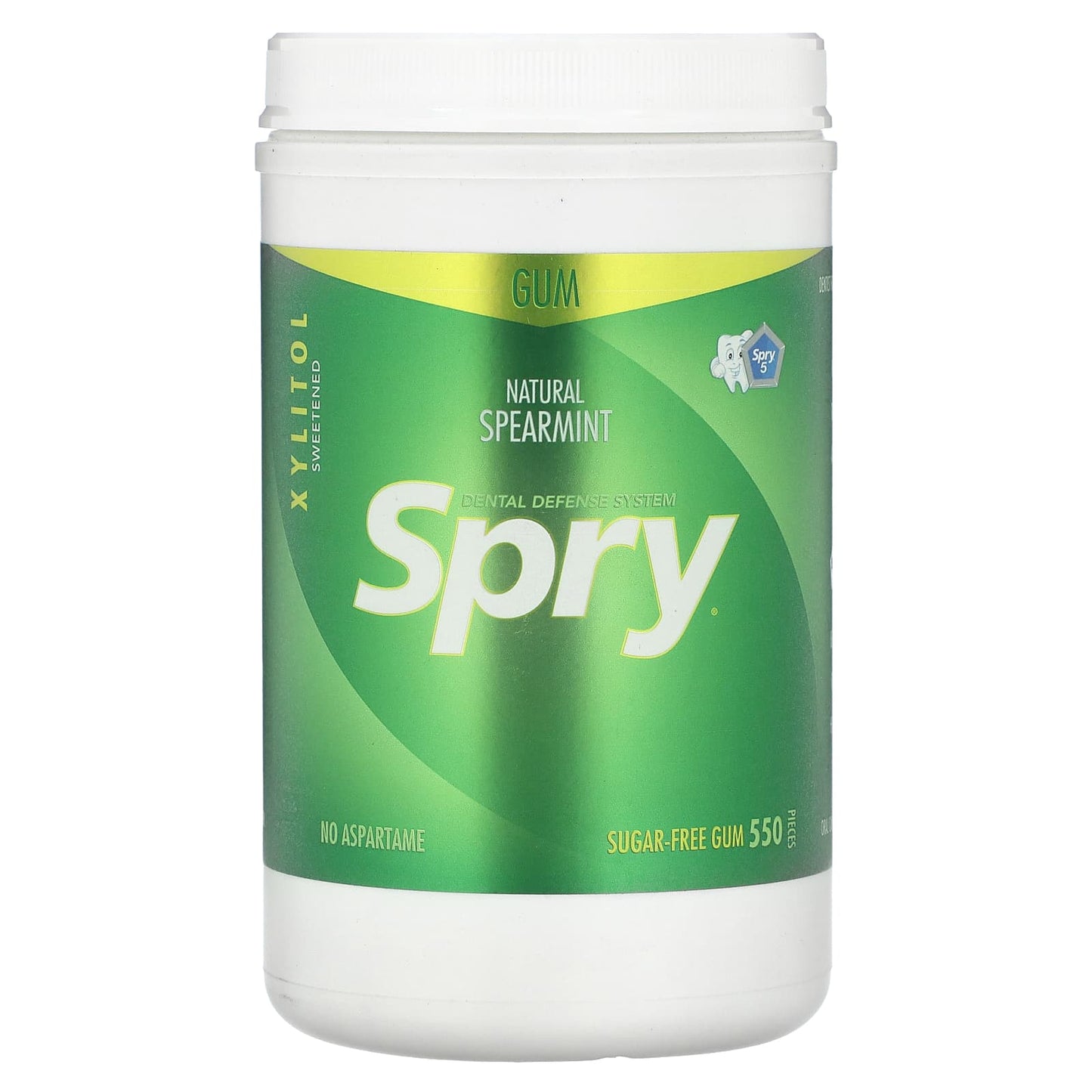 Xlear, Spry, Chewing Gum, Natural Spearmint, Sugar Free, 550 Pieces - Image 1