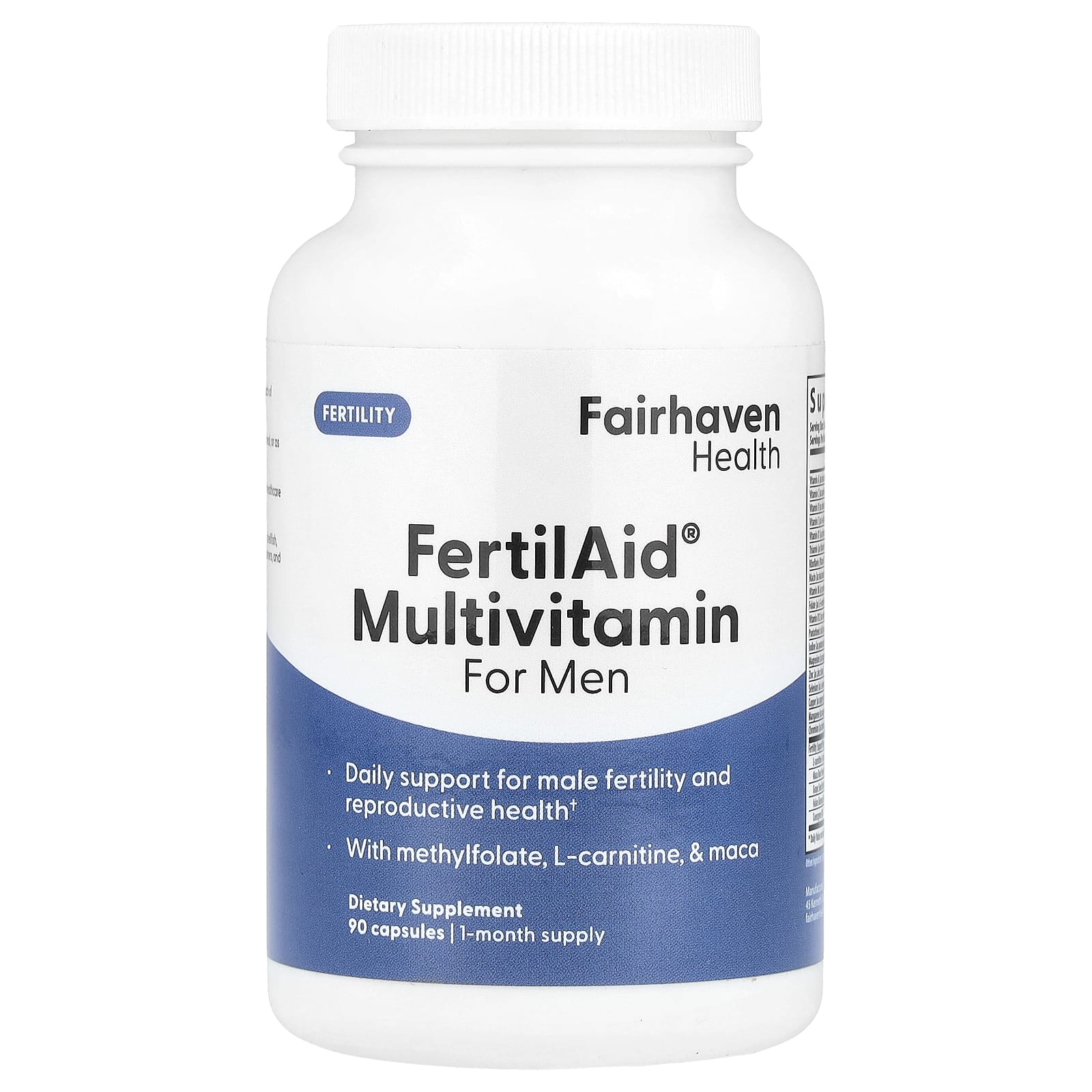 Fairhaven Health FertilAid Multivitamin for Men, 90 Capsules, Boost Fertility - Image 1