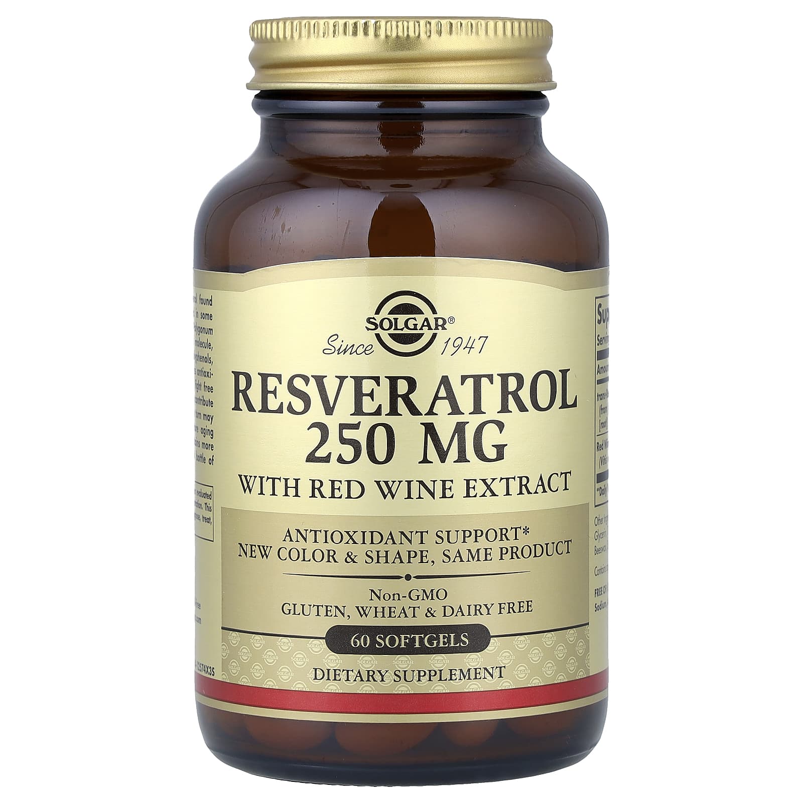 Solgar, Resveratrol, 60 Softgels - Image 1