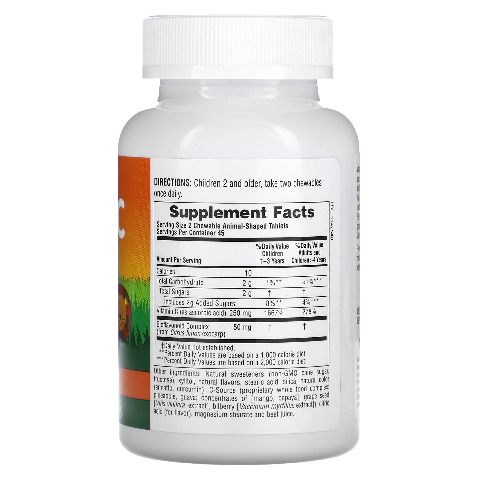 NaturesPlus, Source of Life, Animal Parade, Vitamin C,  Orange Juice, 90 Animal-Shaped Tablets - Image 2