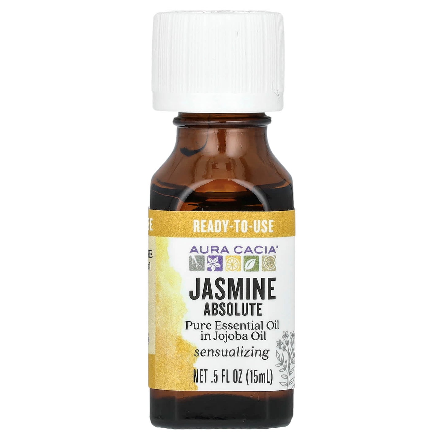 Jasmine Absolute Essential Oil Blend in Jojoba Oil, 0.5 fl oz - Image 1