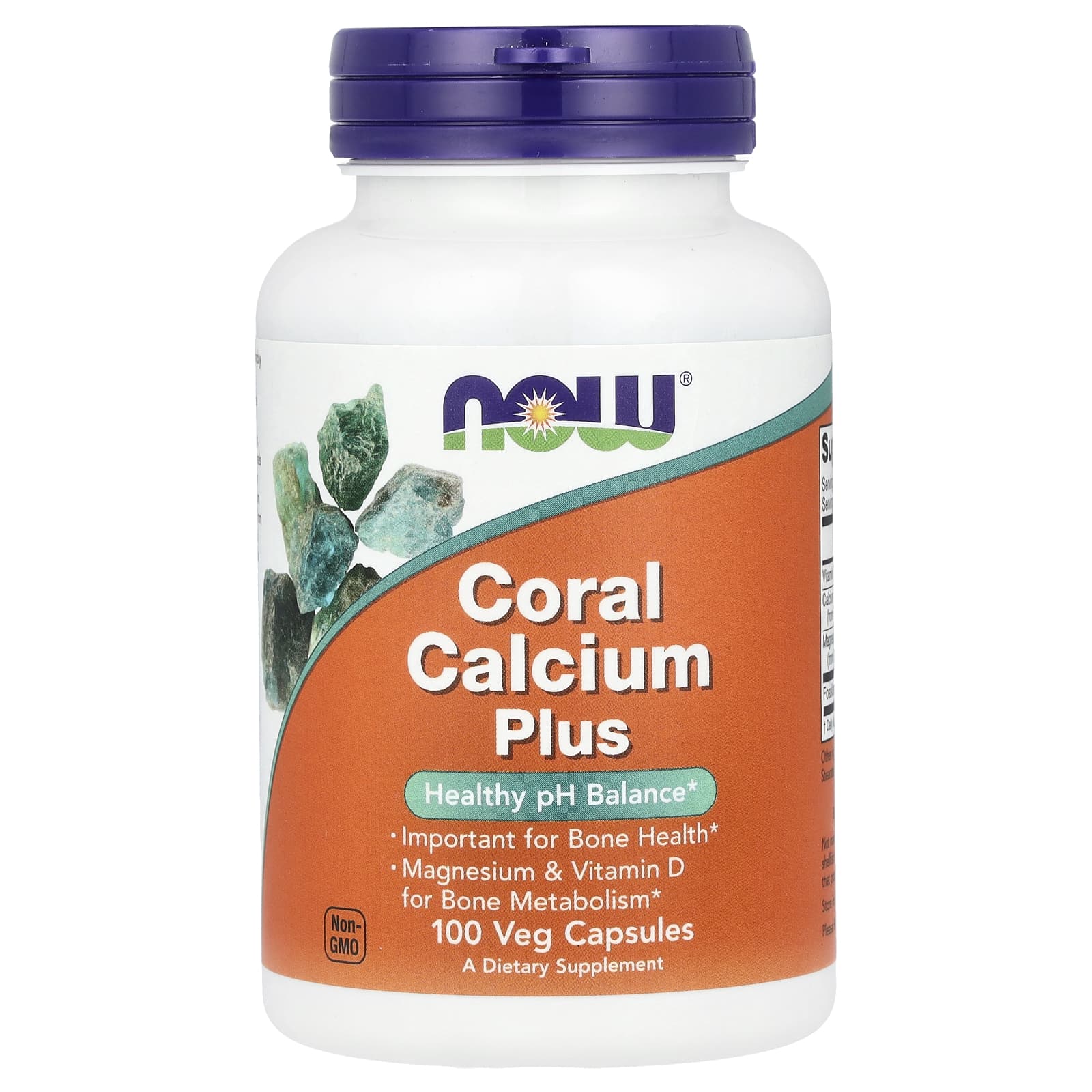 NOW Foods, Coral Calcium Plus, 100 Veg Capsules - Image 1