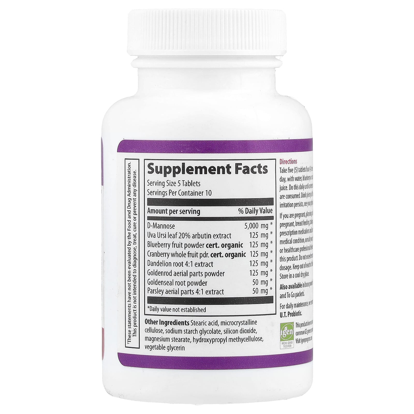 Vibrant Health, U.T. Vibrance™, 50 Vegipure Tablets - Image 2