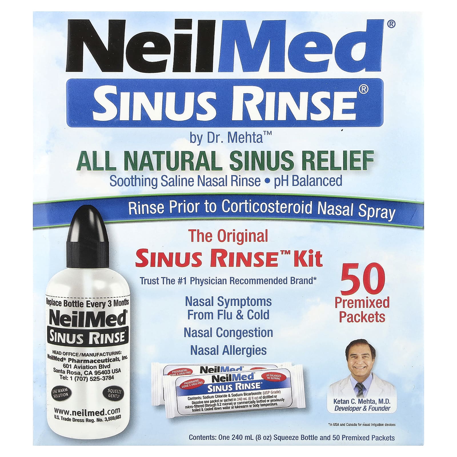 NeilMed, The Original Sinus Rinse Kit™, 1 Kit - Image 1