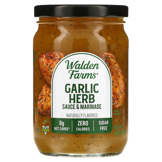 Walden Farms, Garlic Herb Sauce & Marinade, 12 oz (340 g) - Image 1