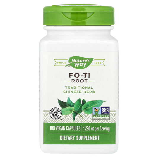 Nature's Way, Fo-Ti Root, 100 Vegan Capsules (610 mg per Capsule) - Image 1