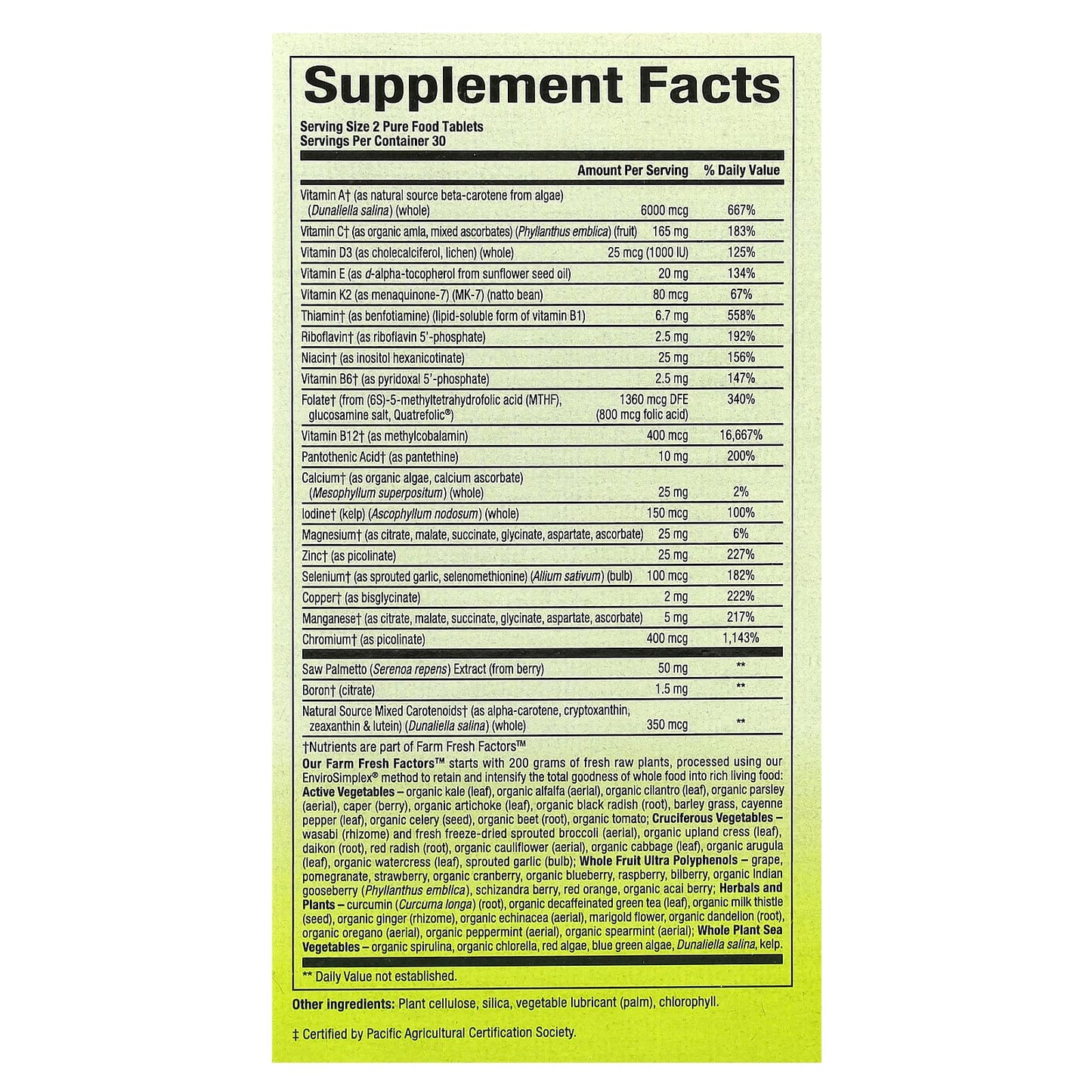 Natural Factors, Whole Earth & Sea®, Men's 50+ Multivitamin & Mineral, 60 Tablets - Image 2