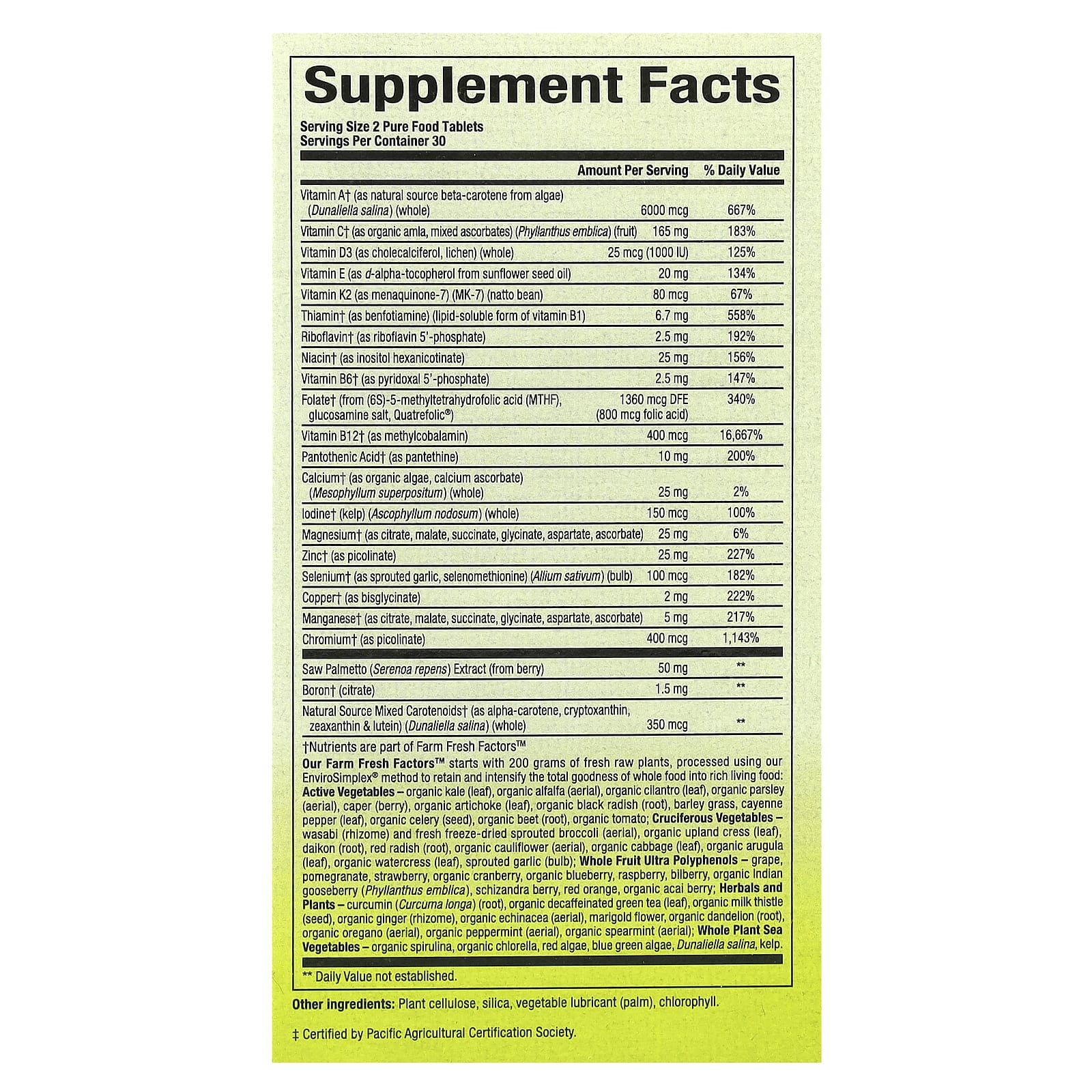 Natural Factors, Whole Earth & Sea®, Men's 50+ Multivitamin & Mineral, 60 Tablets - Image 2