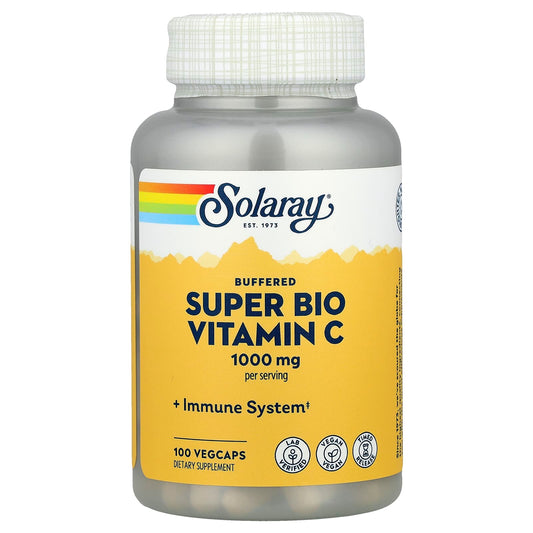 Solaray, Buffered Super Bio Vitamin C, 1,000 mg, 100 VegCaps (500 mg per Capsule) - Image 1