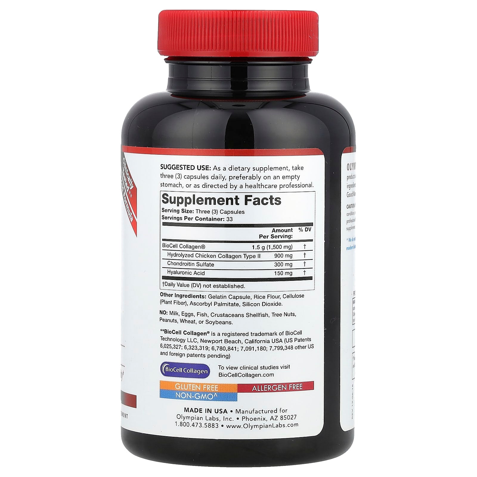 Olympian Labs, BioCell Collagen®, 100 Capsules - Image 2