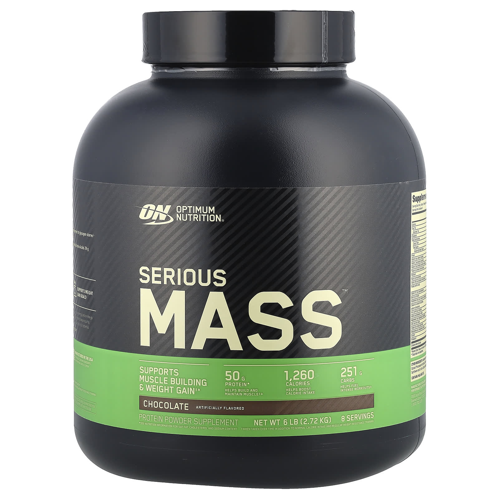 Optimum Nutrition, Serious Mass™, Chocolate, 6 lb (2.72 kg) - Image 1