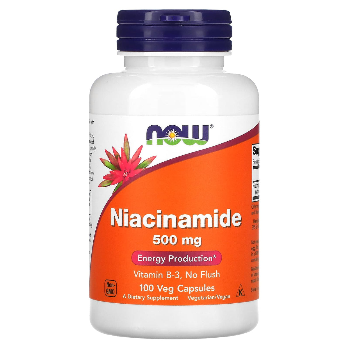NOW Foods, Niacinamide, 500 mg, 100 Veg Capsules - Image 1