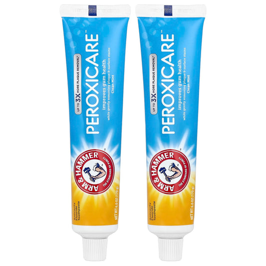 Arm & Hammer PeroxiCare Anticavity Fluoride Toothpaste, 6oz Twin Pack, Clean Mint - Image 1