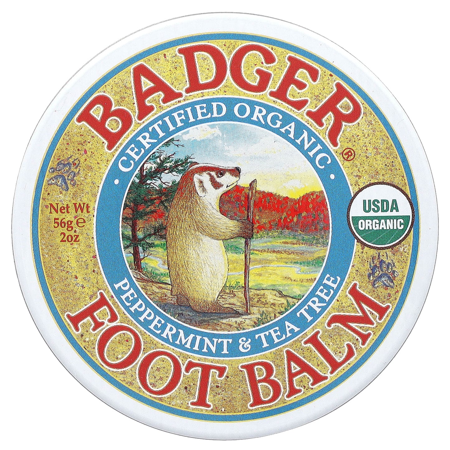 Certified Organic Peppermint & Tea Tree Foot Balm, 2 oz - Image 1