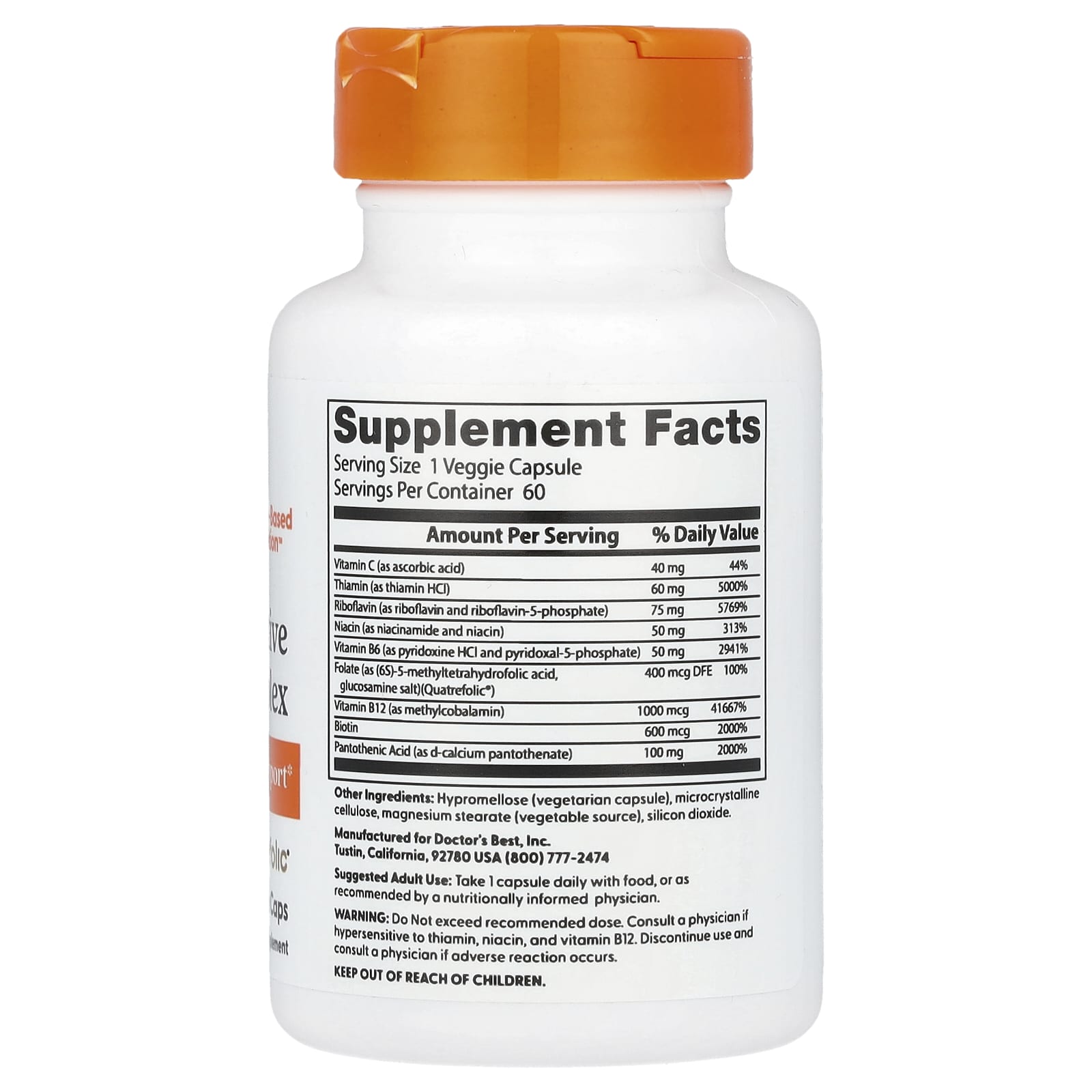 Doctor's Best Fully Active B Complex - Energy & Immunity Support - Image 2