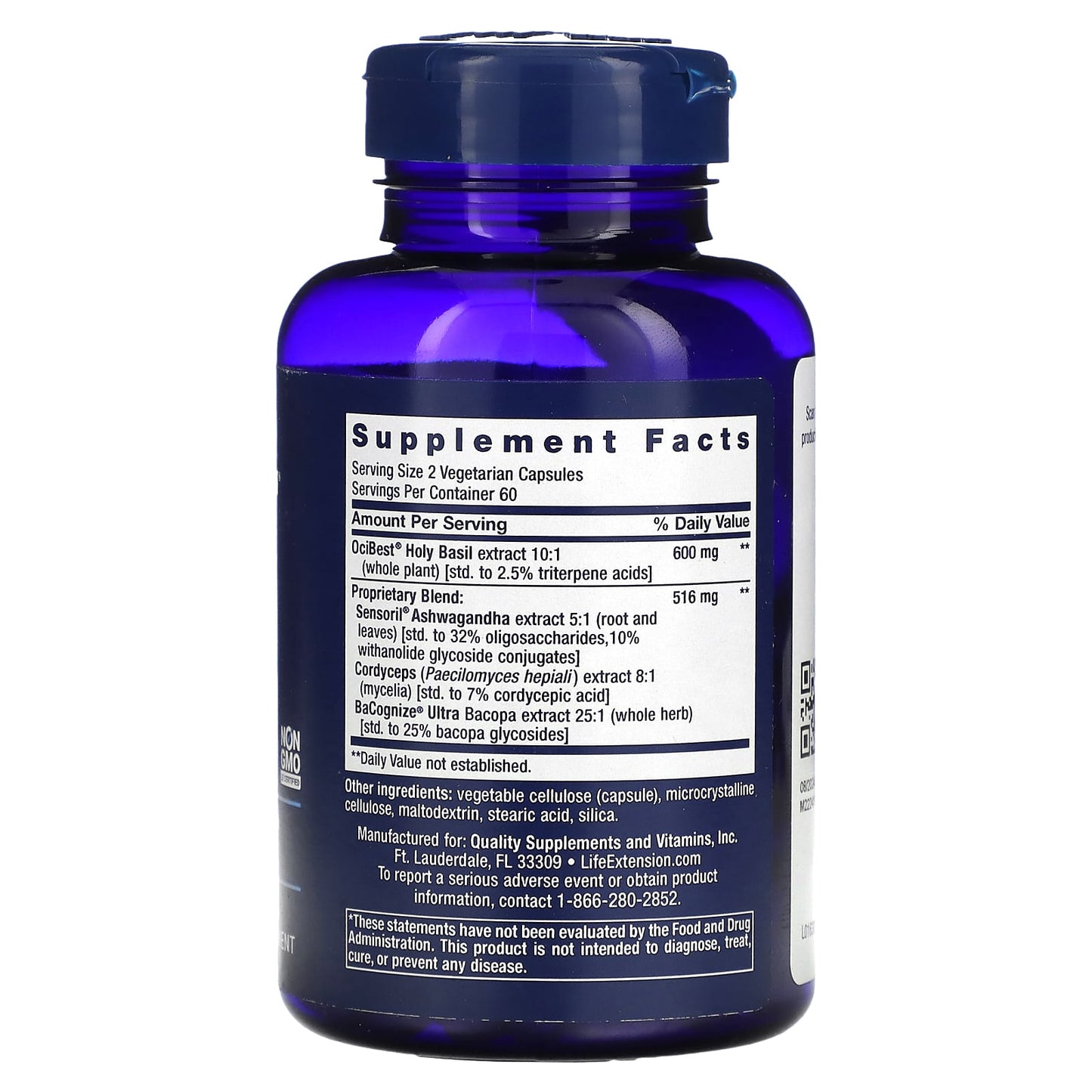 Life Extension, Adrenal Energy Formula, 120 Vegetarian Capsules - Image 2