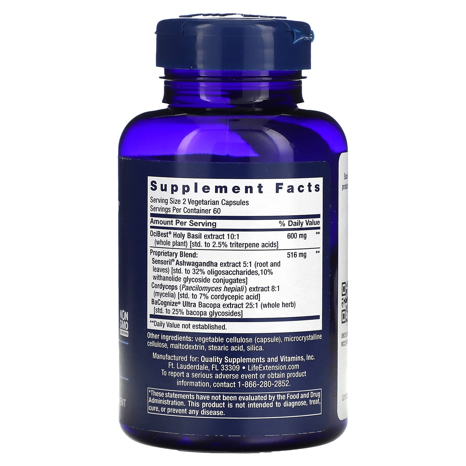 Life Extension, Adrenal Energy Formula, 120 Vegetarian Capsules - Image 2