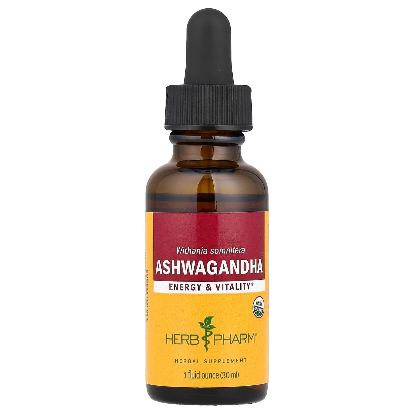 Organic Ashwagandha Liquid Extract by Herb Pharm - 1 fl oz (30 ml) - Image 1