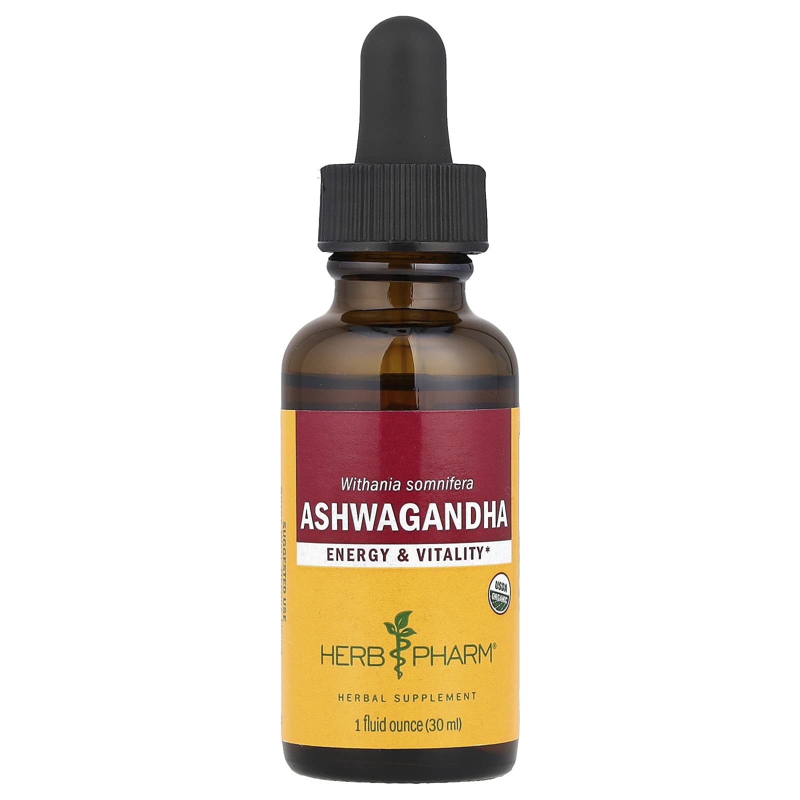 Organic Ashwagandha Liquid Extract by Herb Pharm - 1 fl oz (30 ml) - Image 1