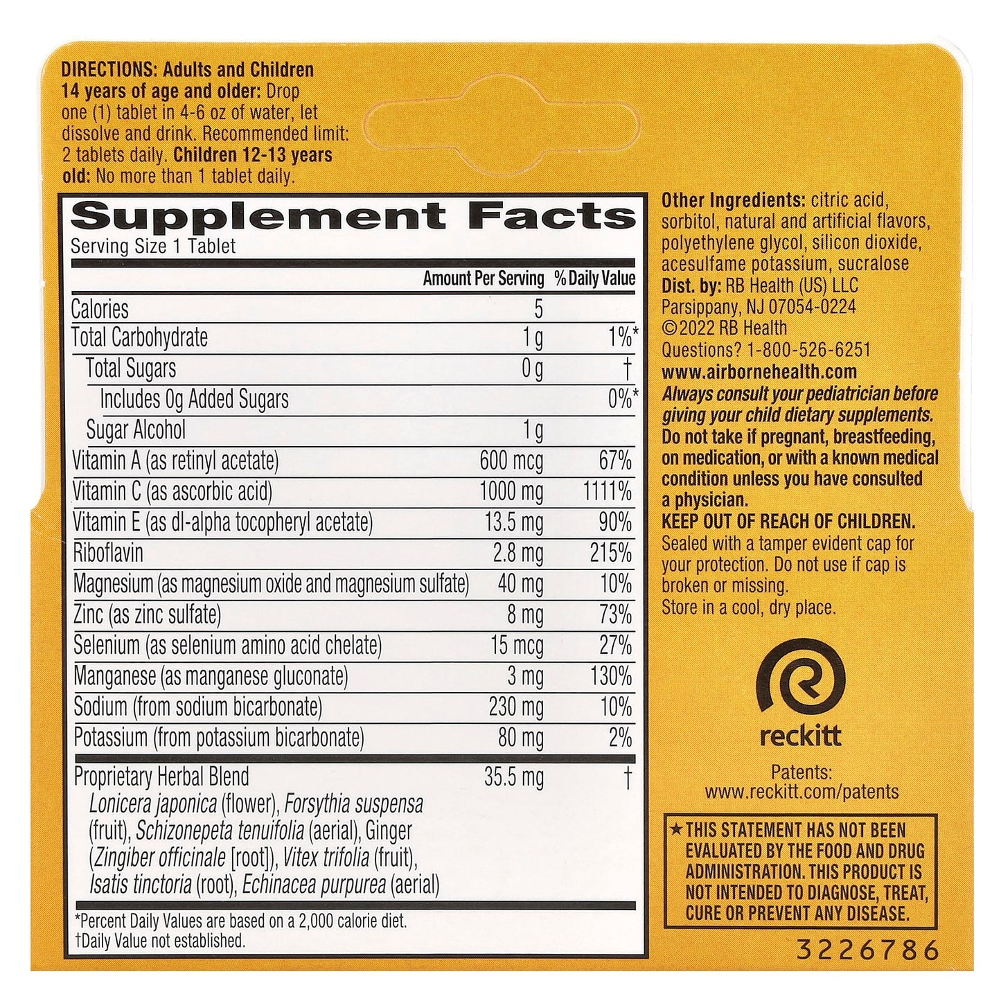 Boost Your Immunity with Airborne Effervescent Tablets - Zesty Orange - Image 2