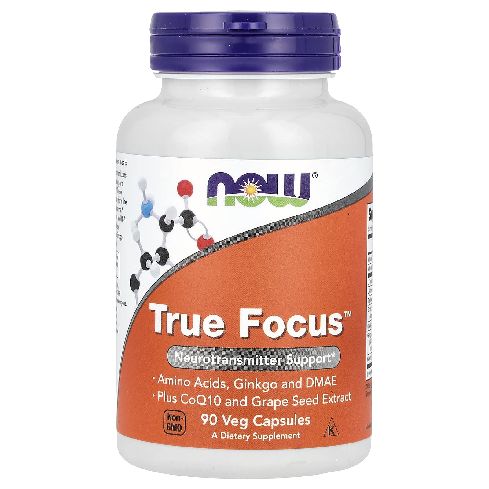 NOW Foods, True Focus, 90 Veg Capsules - Image 1