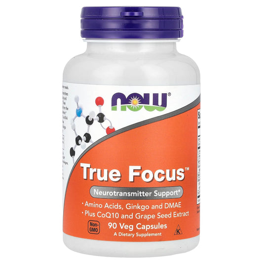 NOW Foods, True Focus, 90 Veg Capsules - Image 1