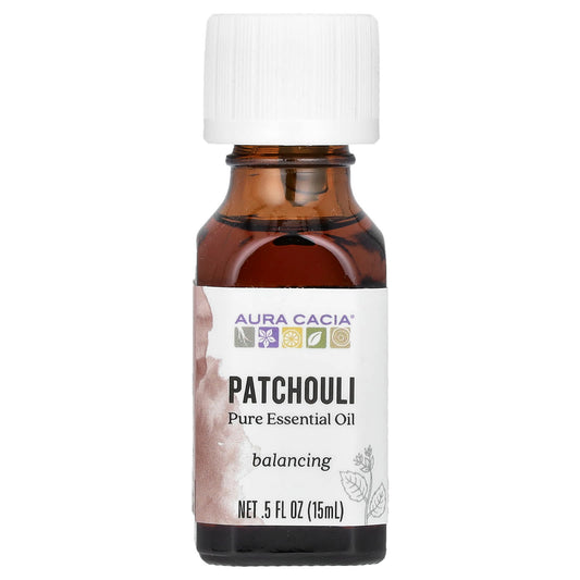 Patchouli Essential Oil by Aura Cacia, 100% Pure, 0.5 fl oz (15 ml) - Image 1