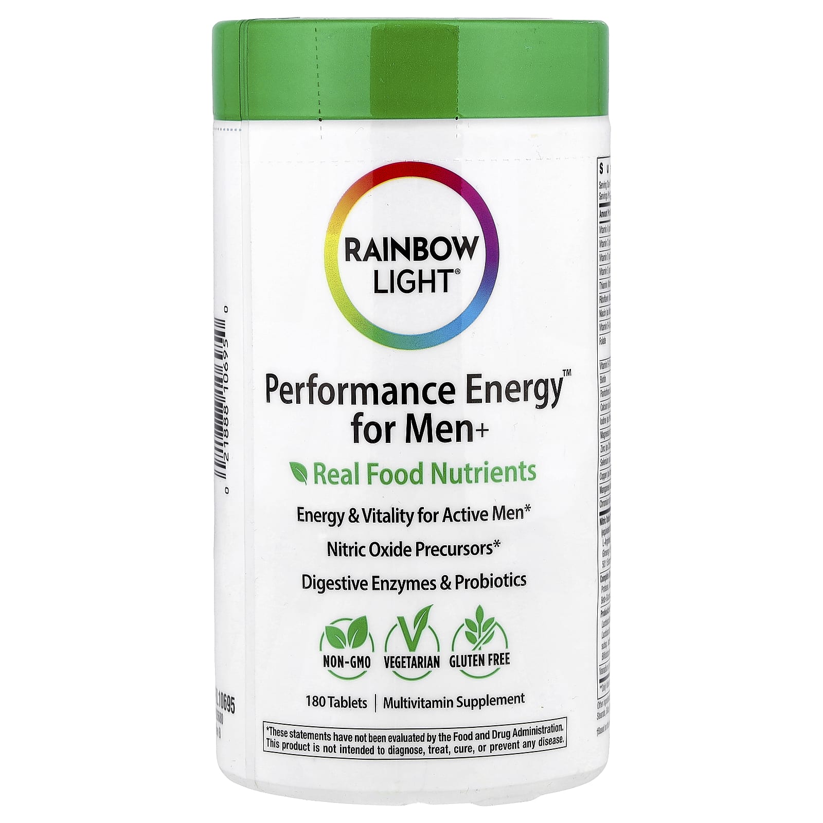 Rainbow Light, Performance Energy™ for Men+ Real Food Nutrients, 180 Tablets - Image 1