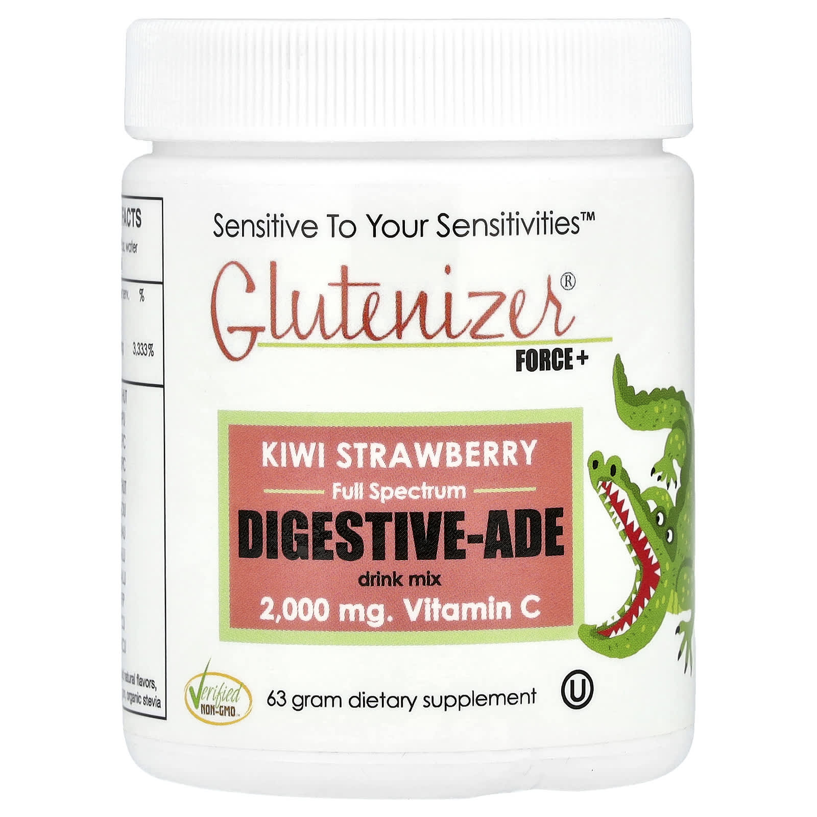 Sufficient C, Glutenizer® Force+, Kiwi Strawberry, 63 g - Image 1