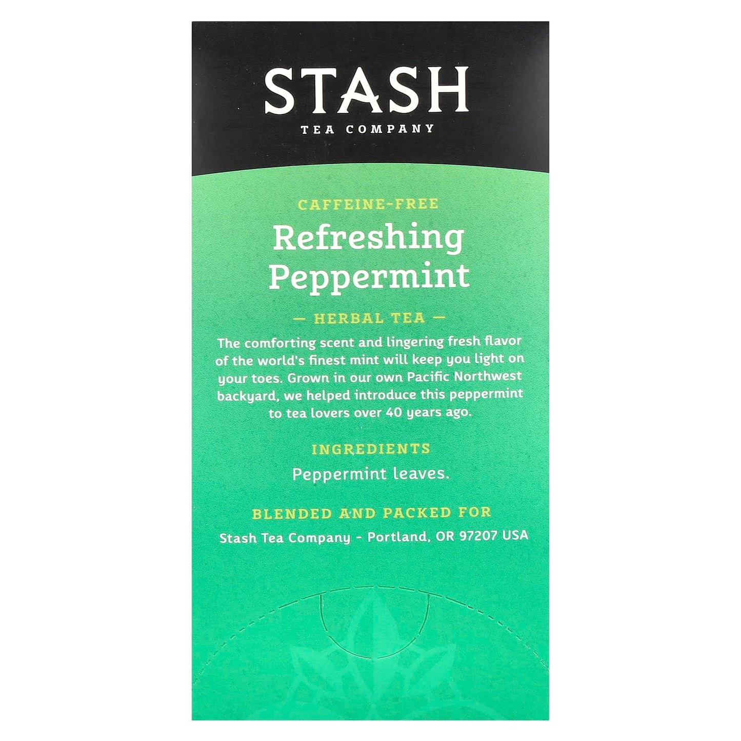 Stash Tea, Herbal Tea, Refreshing Peppermint, Caffeine Free, 20 Tea Bags, 0.7 oz (20 g) - Image 2
