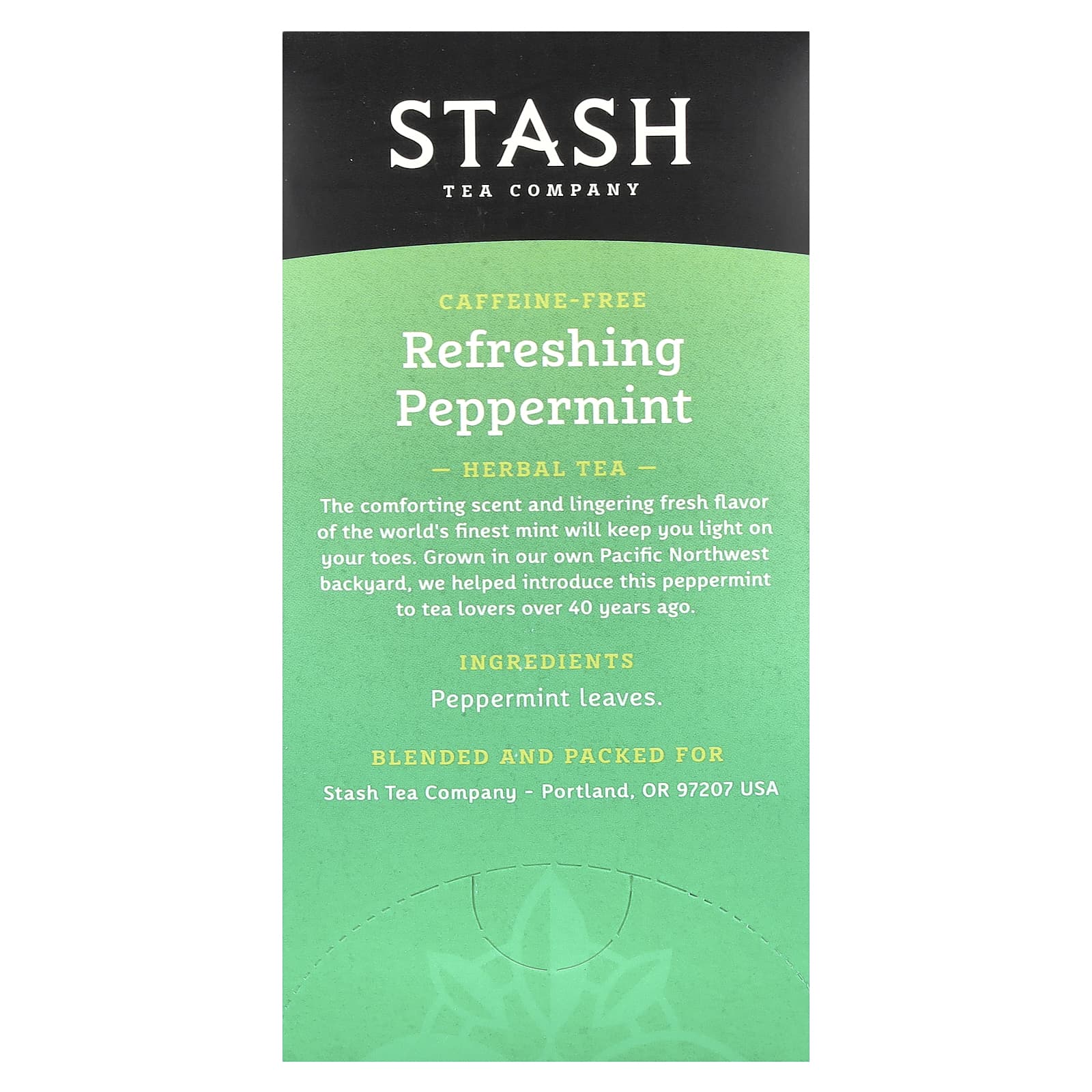 Stash Tea, Herbal Tea, Refreshing Peppermint, Caffeine Free, 20 Tea Bags, 0.7 oz (20 g) - Image 2