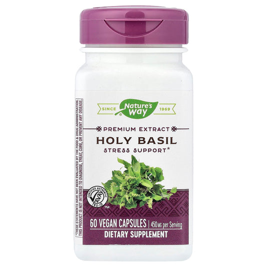 Nature's Way, Holy Basil, 450 mg, 60 Vegan Capsules - Image 1