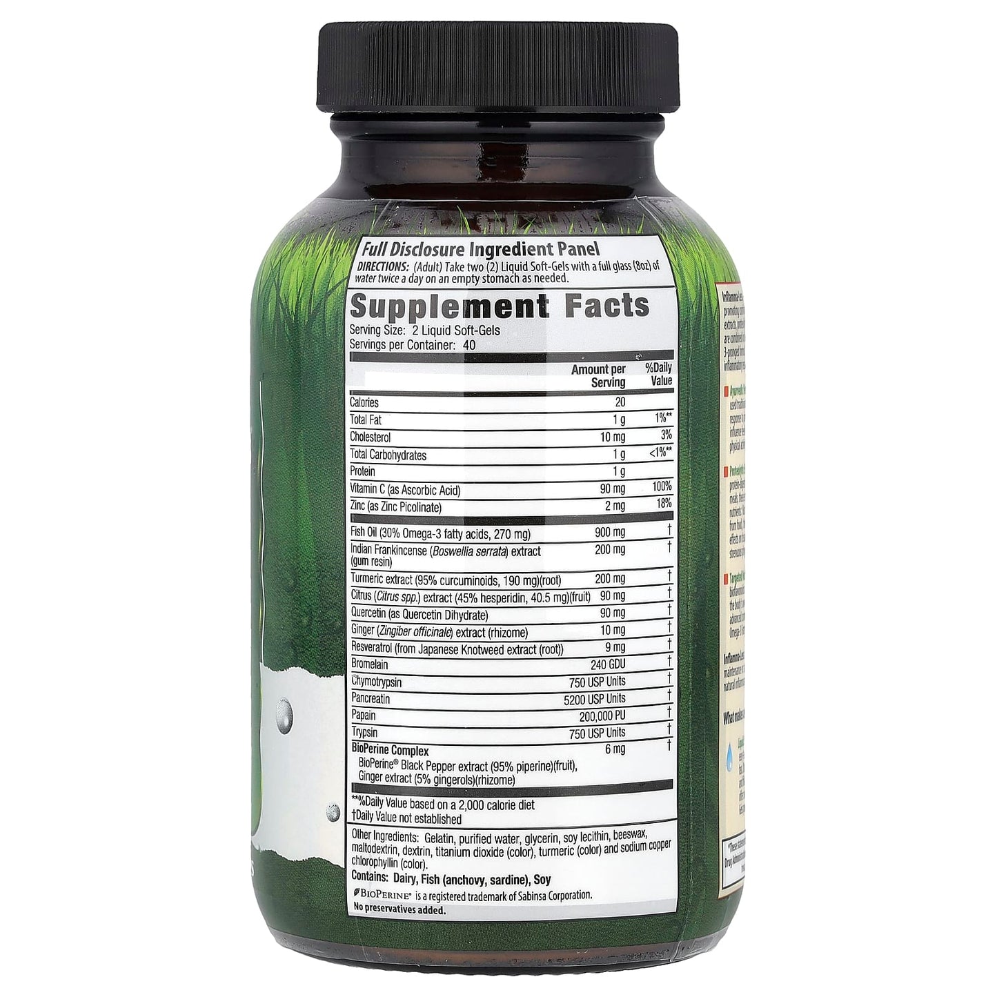 Irwin Naturals Inflamma-Less 80 Liquid Soft-Gels for Joint Comfort - Image 2