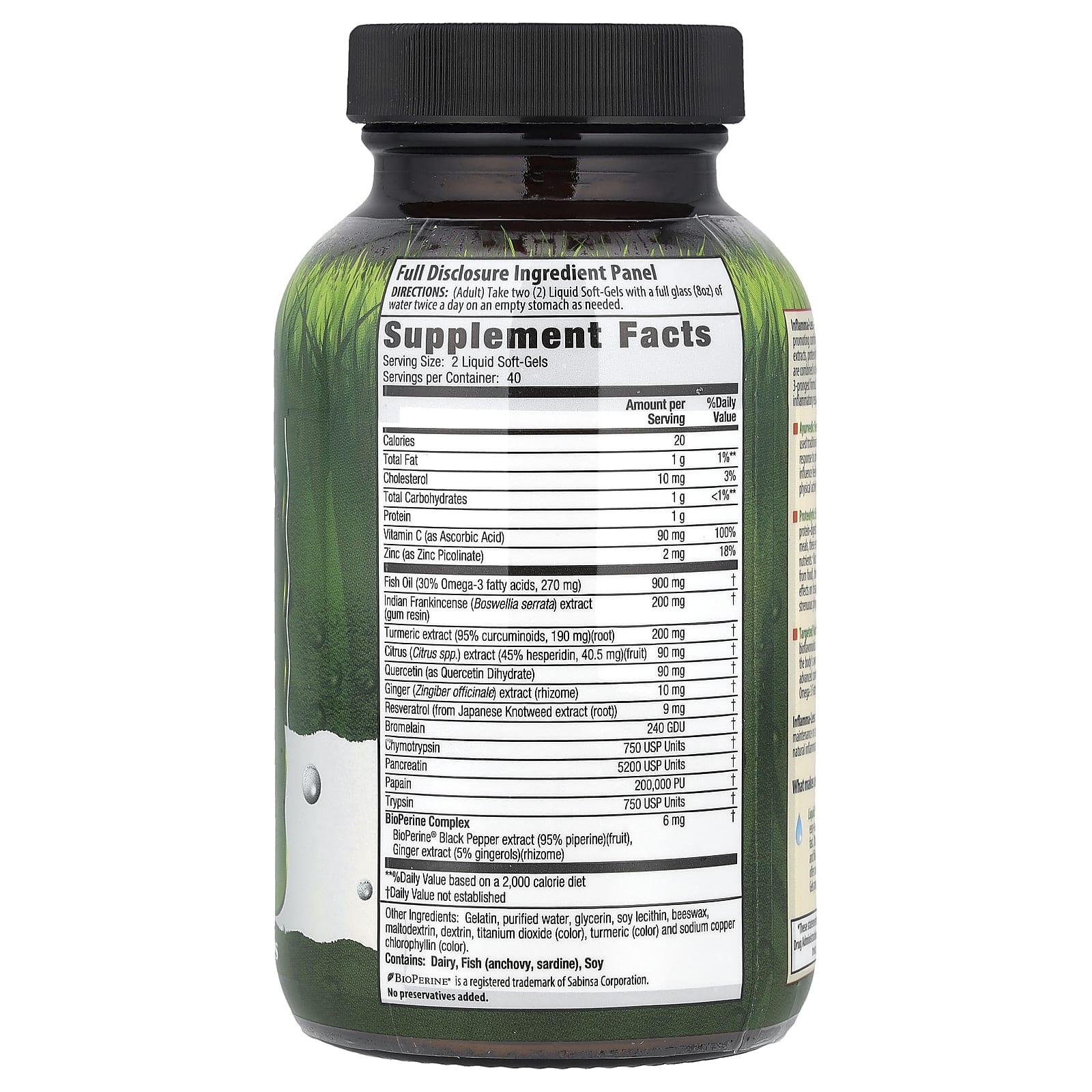 Irwin Naturals Inflamma-Less 80 Liquid Soft-Gels for Joint Comfort - Image 2