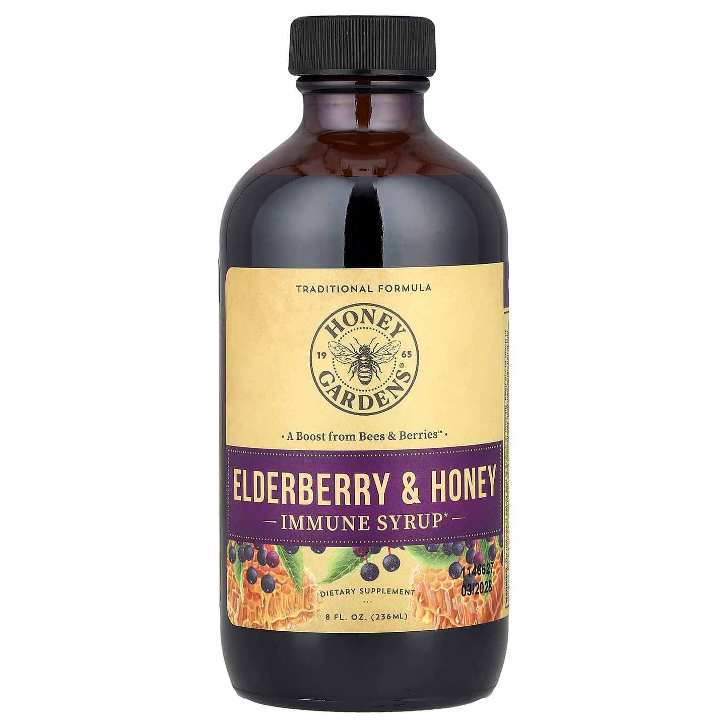Zand, Immune Syrup, Elderberry & Honey , 8 fl oz (236 ml) - Image 1