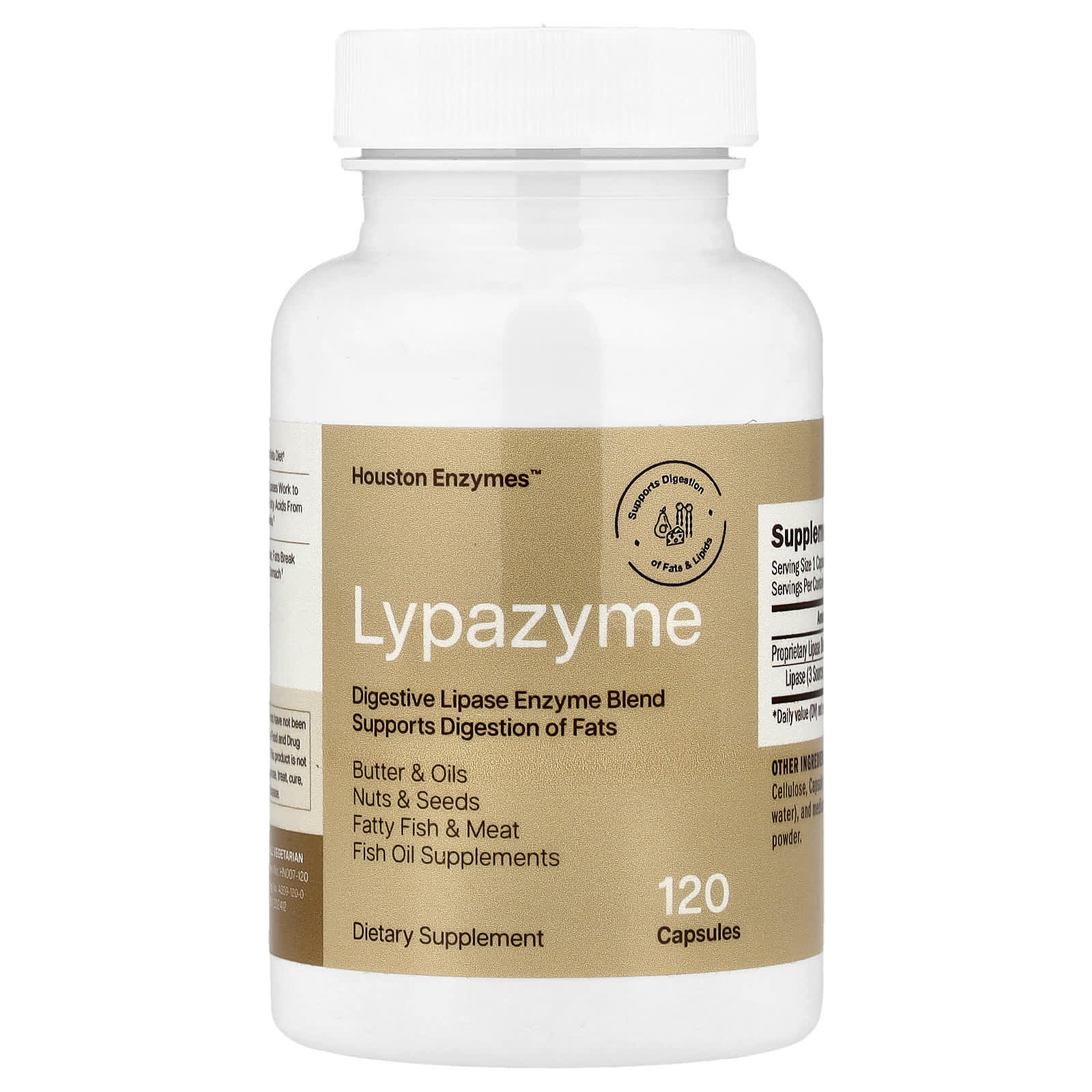Houston Enzymes Lypazyme 120 Capsules for Digestive Support - Image 1
