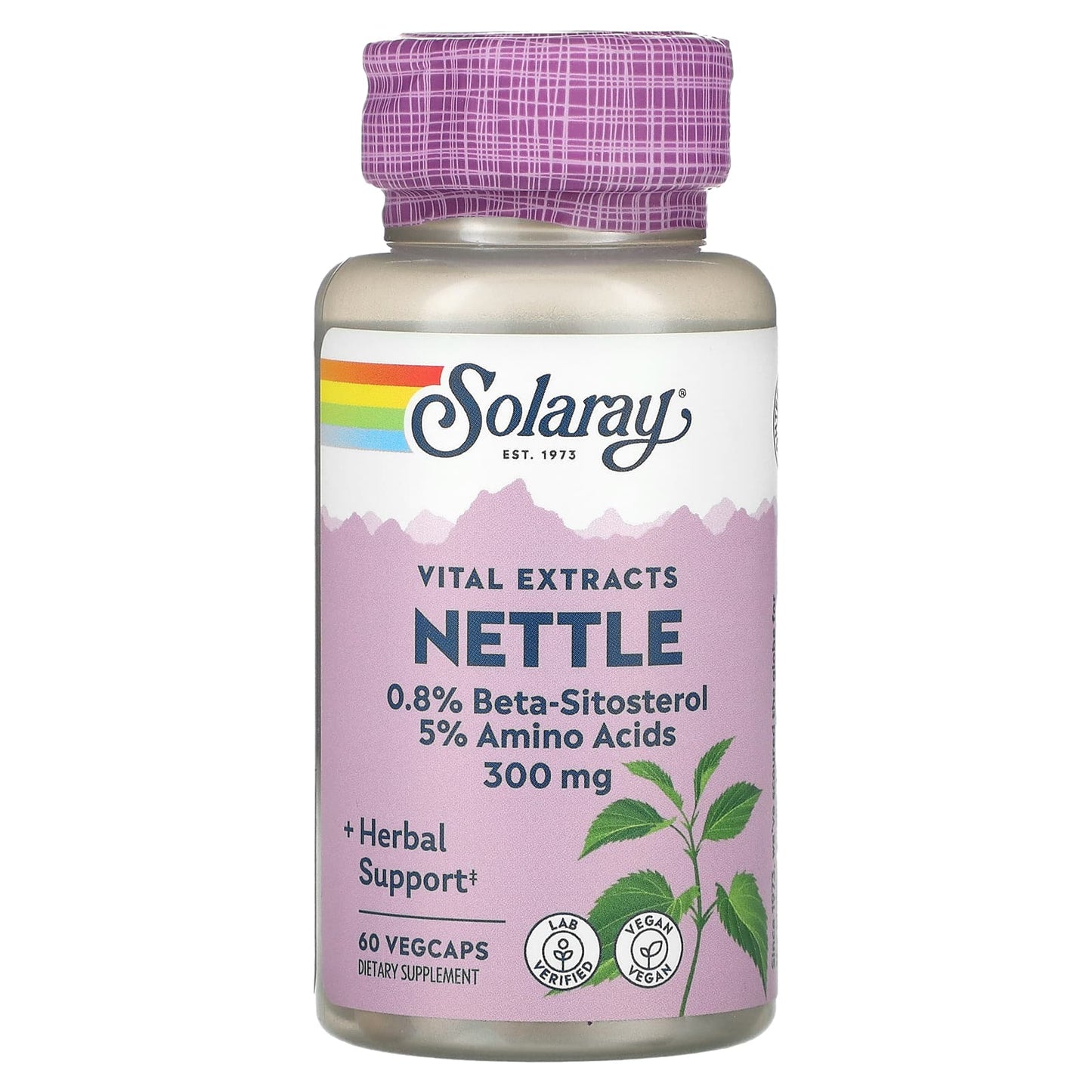 Solaray, Nettle, Vital Extracts, 60 VegCaps - Image 1