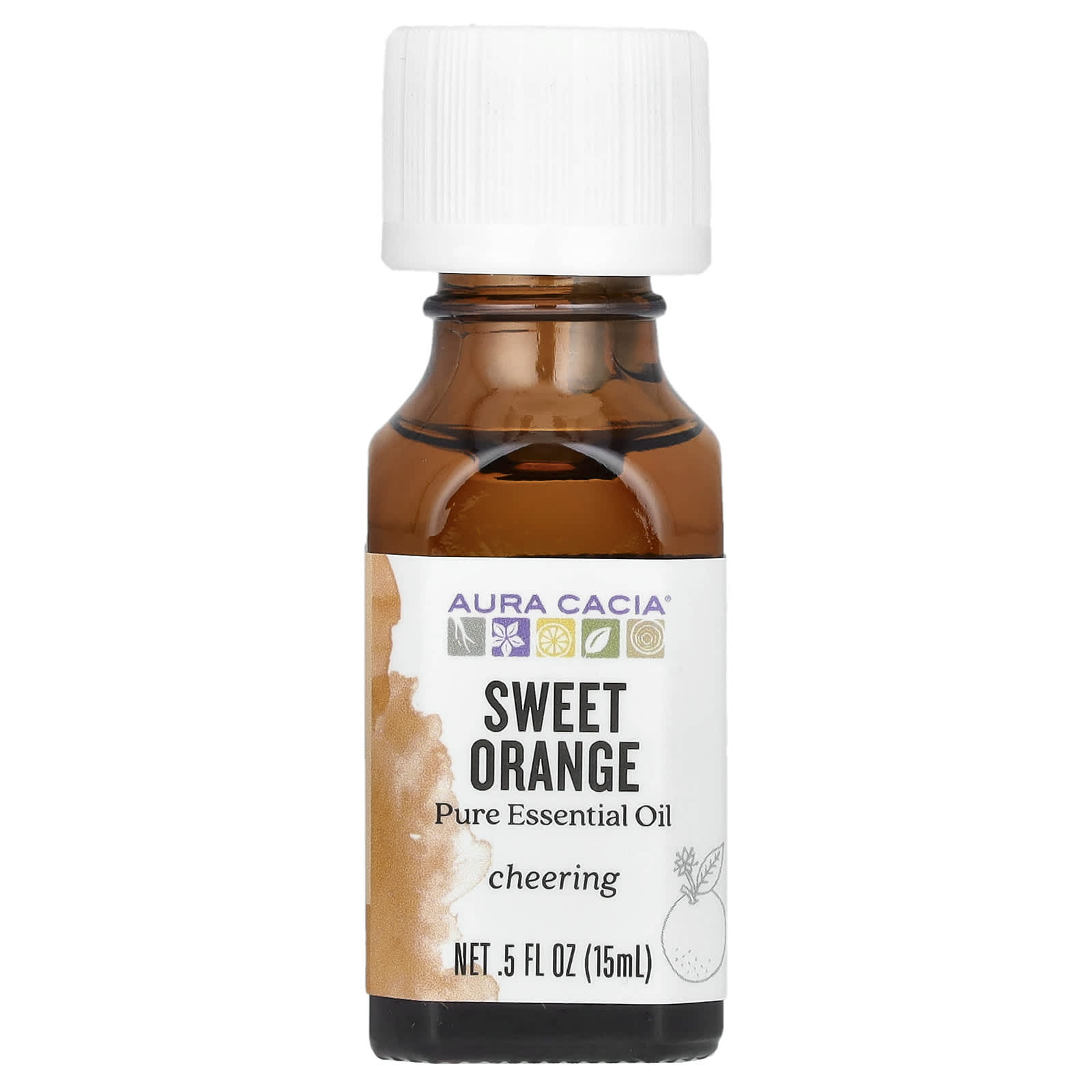 Sweet Orange Essential Oil for Mood Upliftment by Aura Cacia - Image 1