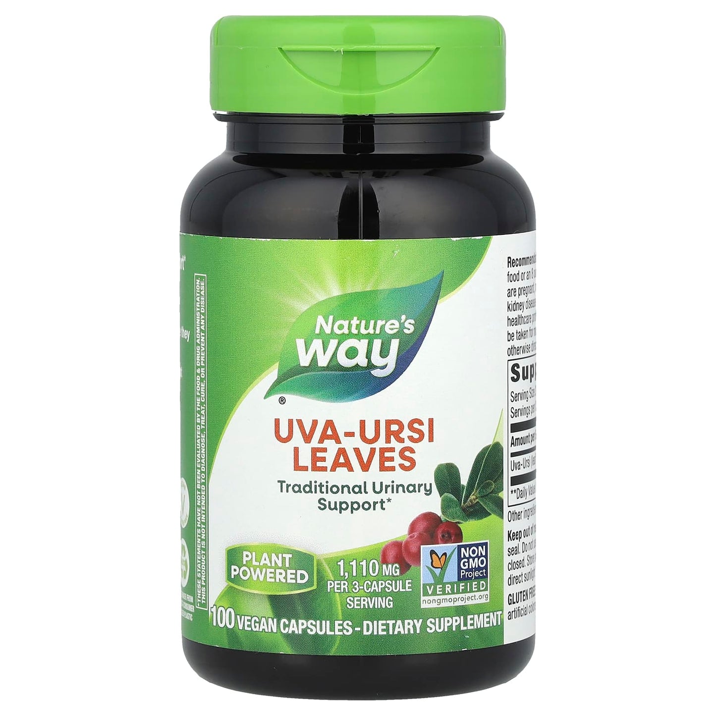 Nature's Way, Uva-Ursi Leaves, 1,110 mg, 100 Vegan Capsules (370 mg per Capsule) - Image 1