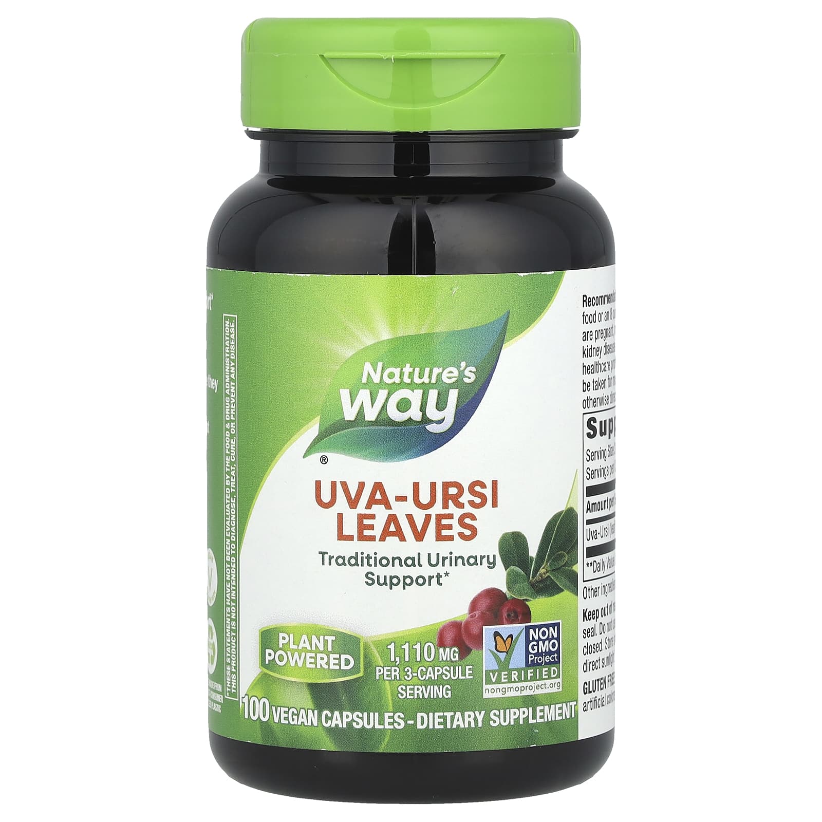 Nature's Way, Uva-Ursi Leaves, 1,110 mg, 100 Vegan Capsules (370 mg per Capsule) - Image 1