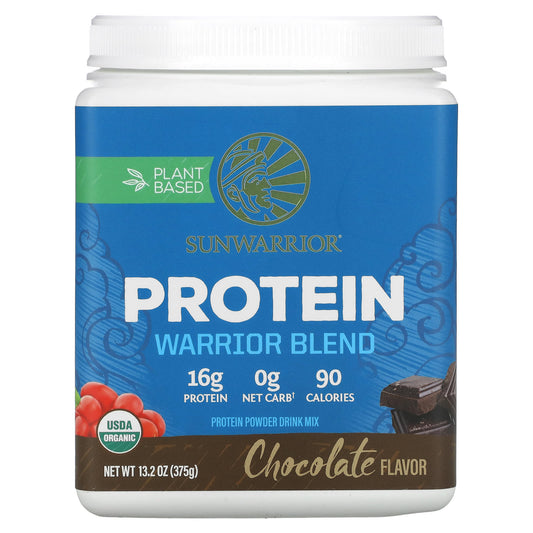 Sunwarrior, Warrior Blend, Protein, Chocolate, 13.2 oz (375 g) - Image 1