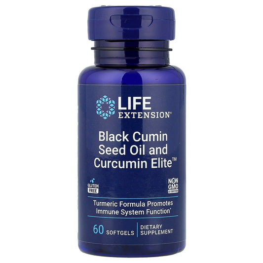 Life Extension, Black Cumin Seed Oil and Curcumin Elite™, 60 Softgels - Image 1