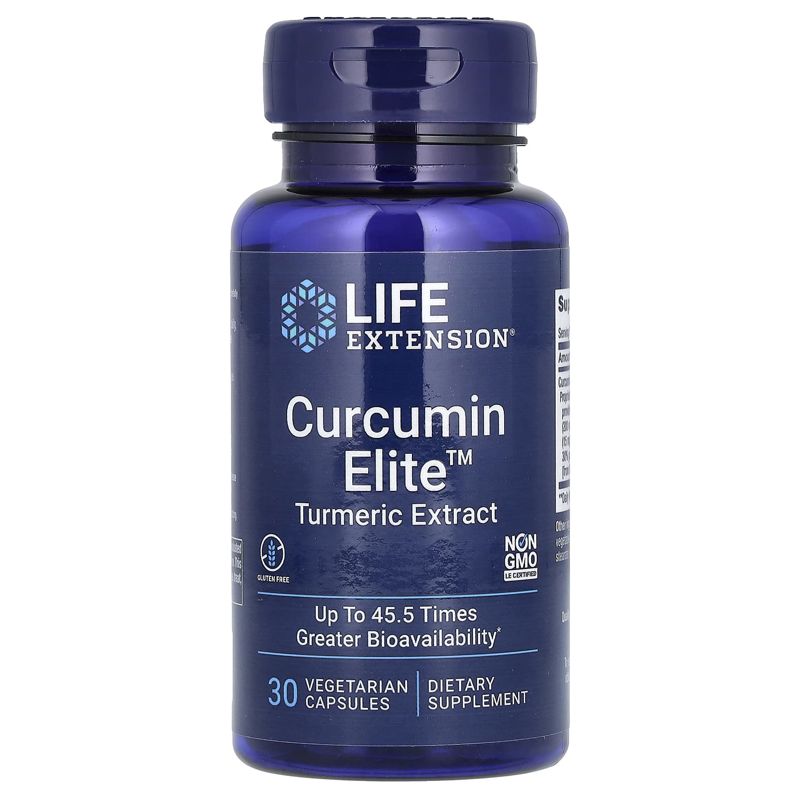 Life Extension, Curcumin Elite, Turmeric Extract, 30 Vegetarian Capsules - Image 1