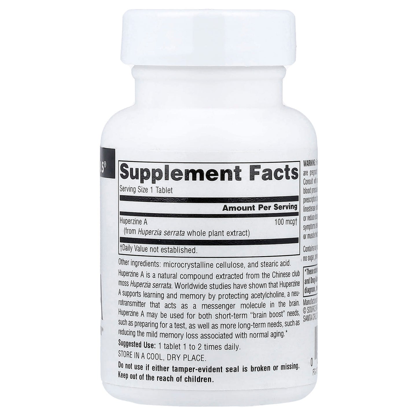 Source Naturals, Huperzine A, 100 mcg, 120 Tablets