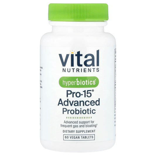 Vital Nutrients, Hyperbiotics®, Pro-15® Advanced Probiotic, 60 Vegan Tablets - Image 1