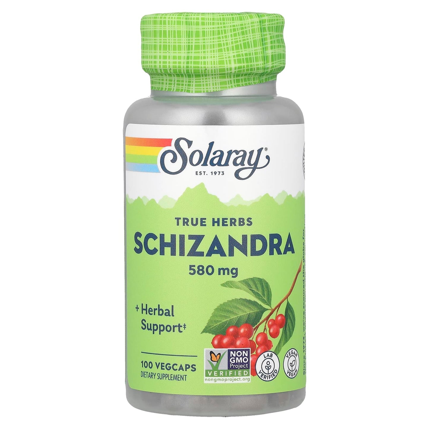 Solaray, True Herbs, Schizandra, 580 mg, 100 VegCaps - Image 1